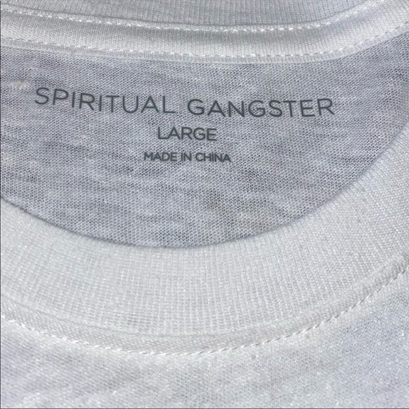 NWT spiritual gangster HAPPY crop tank Large white - Picture 5 of 7